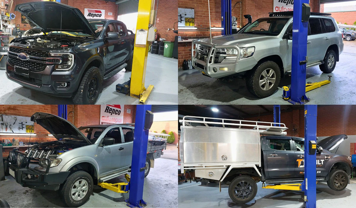 Mitsubishi Triton, 200 series Landcruiser, PX Ford Ranger, PY Ford Ranger in for servicing - Halls Gully Automotive